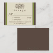 Carte D'accompagnement ::holly :: Simply Elegant 3,5 po x 2,5 po RSVP Car (Devant / Derrière)