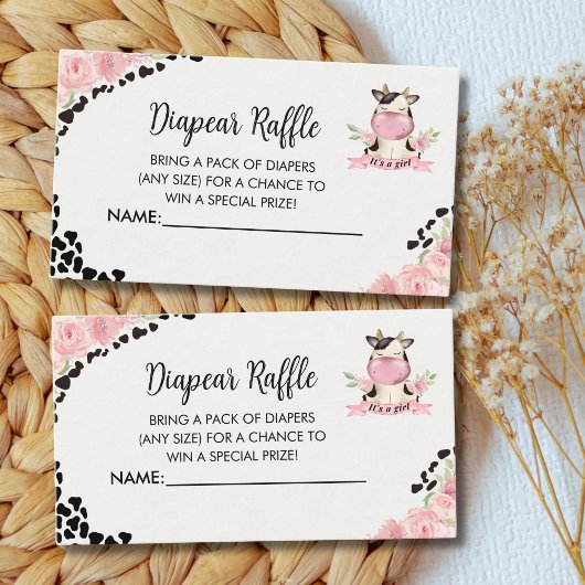 Carte D'accompagnement Holy Cow It's a Girl Cute Cow Baby shower