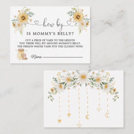 Carte D'accompagnement Honey Bear How Big Is Maman's Belly Enclôture Card (Devant / Derrière)