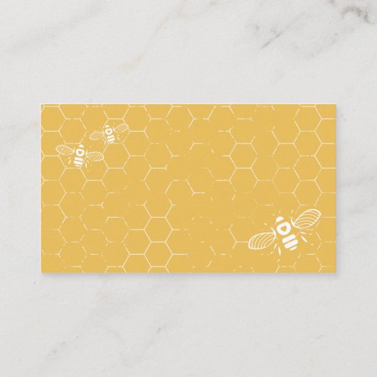 Carte D'accompagnement Honey Bee Golden Yellow Custom Website Card (Dos)