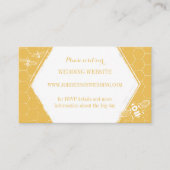 Carte D'accompagnement Honey Bee Golden Yellow Custom Website Card (Devant)