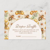 Carte D'accompagnement Honey Bee Theme Diapper Raffle (Devant)