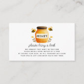 Carte D'accompagnement Honey & Bees Baby Shower Book Request (Devant)