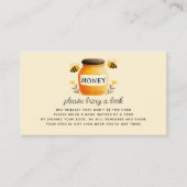Carte D'accompagnement Honey & Bees Baby Shower Book Request (Devant)