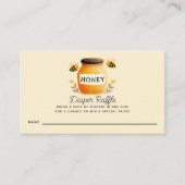 Carte D'accompagnement Honey & Bees Baby Shower Diaper Raffle Ticket  (Devant)