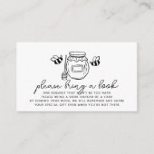 Carte D'accompagnement Honey Jar & Bees Baby Shower Book Request (Devant)