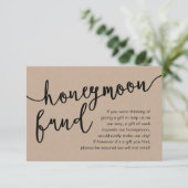 Carte D'accompagnement Honeymoon Fund Cash Wish, une note de cadeaux (Debout devant)