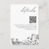 Carte D'accompagnement Honolulu Mariage moderne Détails QR Code (Devant)