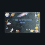 Carte D'accompagnement Hors de ce monde l'anniversaire de enfant d'aventu<br><div class="desc">De ce monde l'aventure des enfants objet. Coloré et super mignon. Nom,  adresse modifiable.</div>
