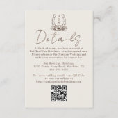 Carte D'accompagnement Horseshoe Floral Western Boho Mariage Détail (Devant)