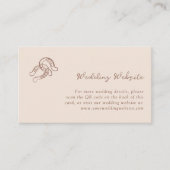 Carte D'accompagnement Horseshoe neutre | Code QR du site web mariage (Devant)
