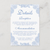 Carte D'accompagnement Hortensia Moderne Fleur Bleue Poussiéreuse Détails (Devant)