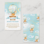 Carte D'accompagnement Hot Air Balloon Jungle Animaux Garçon Apportez un (Devant / Derrière)