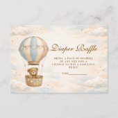 Carte D'accompagnement Hot Air Balloon Teddy Bear Diapper Raffle (Devant)