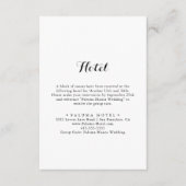 Carte D'accompagnement Hôtel Calligraphie moderne (Devant)