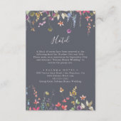 Carte D'accompagnement Hôtel classique Blue Wild Floral (Devant)