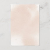 Carte D'accompagnement Hôtel classique Dusty Rose Rose Floral (Dos)