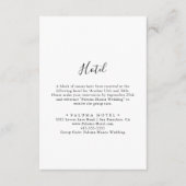 Carte D'accompagnement Hôtel minimaliste simple (Devant)