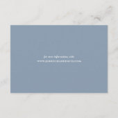 Carte D'accompagnement Hôtel moderne Dusty Blue and Gold Mariage (Dos)