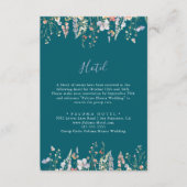 Carte D'accompagnement Hôtel vert Fleur sauvage à couleurs multiples été (Devant)