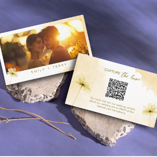 Carte D'accompagnement Hour d'or Grace Photo QR Code Wedding RSVP