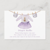 Carte D'accompagnement Housse de Pâques Raffin Baby shower pourpre (Devant)