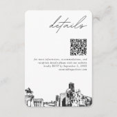 Carte D'accompagnement Houston Mariage Détails Moderne QR Code (Devant)