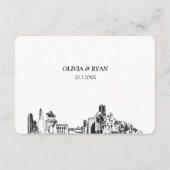 Carte D'accompagnement Houston Mariage traditionnel Repas RSVP Option (Dos)