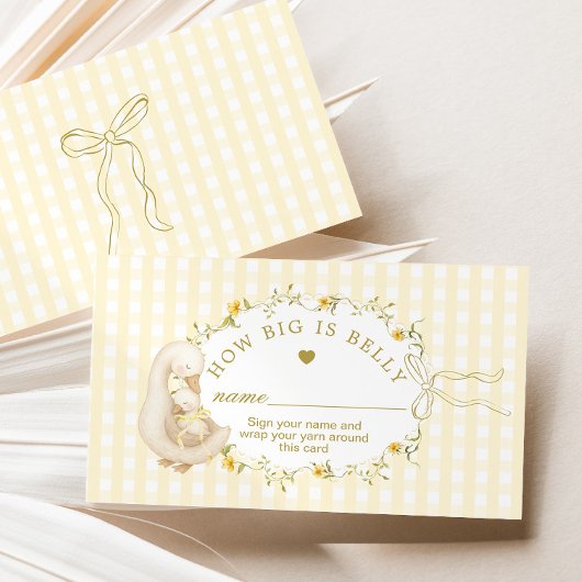 Carte D'accompagnement How big is mommys belly silly goose Gingham