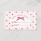 Carte D'accompagnement How many Bows Red Bow Valentines Day Coquette (Devant)