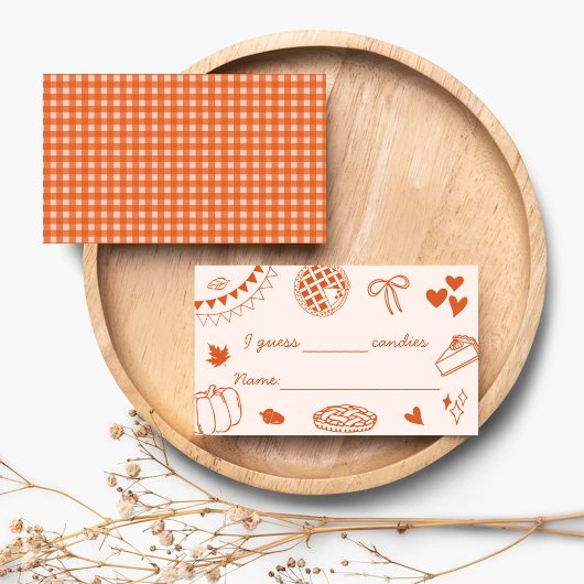 Carte D'accompagnement How Many Candies In The Jar? Baby Shower Game Card