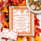 Carte D'accompagnement How Many Candies In The Jar? Baby Shower Game Card