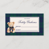 Carte D'accompagnement How Many teddy grahams Teddy Bear Red Plaid (Devant)