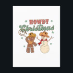Carte D'accompagnement Howdy Christmas Cowboy Snowman Western Funny<br><div class="desc">Howdy Christmas Cowboy Snowman Western Funny</div>