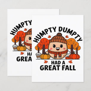 Carte D'accompagnement Humpty Dumpty, drôle de Thanksgiving