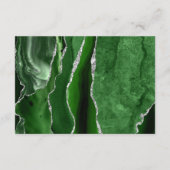 Carte D'accompagnement Hunter Green Silver Agate Dark Mariage Détails (Dos)