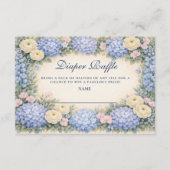 Carte D'accompagnement Hydrangea Bleue Douce Élégance Tirage au Sort Lang (Devant)