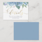 Carte D'accompagnement Hydrangea watercolor flowers Site Mariage (Devant / Derrière)