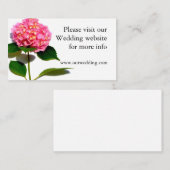 Carte D'accompagnement Hydrangée rose fleur rose rose rose floral (Devant / Derrière)