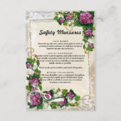 Carte D'accompagnement Hydrangée Violette Et Mesures De Sécurité De La De (Devant)