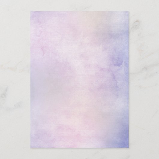 Carte D'accompagnement Hydrangées rose pâle et mariage d'eucalyptus (Dos)