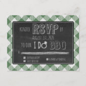 Carte D'accompagnement I Do BBQ Outdoor Summer/Spring Green Wedding RSVP (Devant)