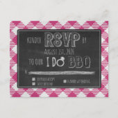 Carte D'accompagnement I Do BBQ Outdoor Summer/Spring Rose Wedding RSVP (Devant)