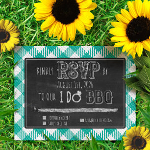 Carte D'accompagnement I Do BBQ Turquoise Outdoor Spring Wedding RSVP