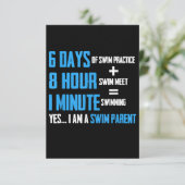 Carte D'accompagnement I Love Baignade - Conception Parente de nage (Debout devant)