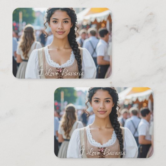 CARTE D'ACCOMPAGNEMENT I LOVE BAVARIA (Devant / Derrière)