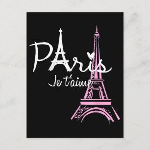 Carte D'accompagnement I Love Paris Tour Eiffel France Souvenir français