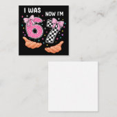 Carte D'accompagnement I was 6 now I'm 7 cute birthday numbers (Devant / Derrière)