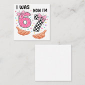 Carte D'accompagnement I was 6 now I'm 7 cute birthday numbers (Devant / Derrière)