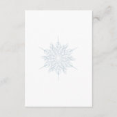 Carte D'accompagnement Ice Blue Snowflake Winter Wedding Détails (Dos)